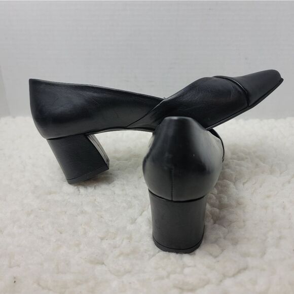 Paul Green Rendi Women's Heel Pump Shoes Size 6 Black Leather Point Toe - Picture 5 of 10